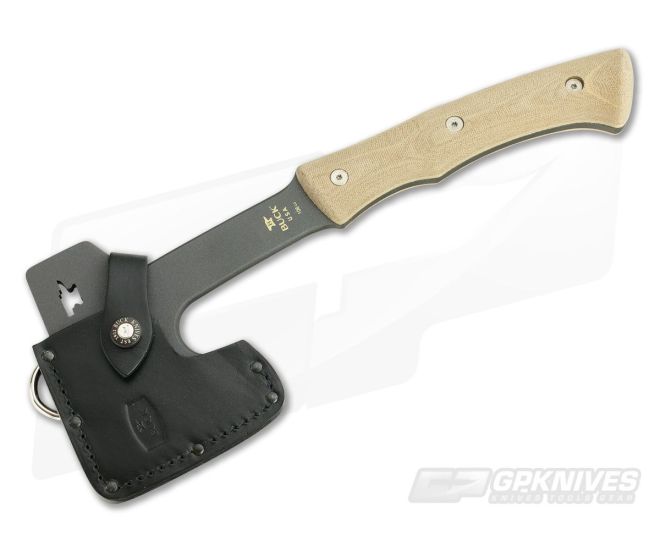 Buck 106 Compadre Axe Cobalt Cerakote 5160 Canvas Micarta 106BRS1