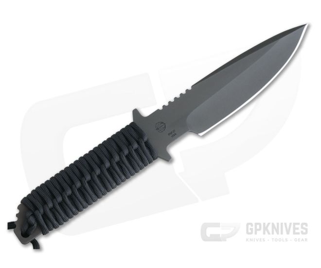 M Strider Knives MT/Mod 10 Black Cord Sniper Knife with Black