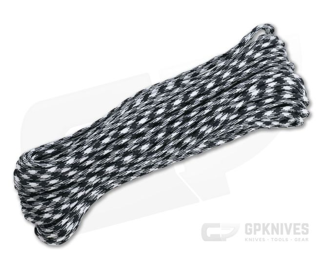 550 Paracord Black and White 100 Feet
