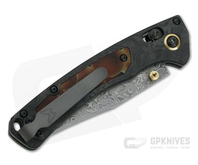 Benchmade Mini Crooked River with Flytanium brass pivot and back spacer. :  r/benchmade