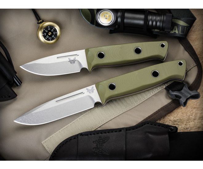 Benchmade 163-1 Bushcrafter Fixed Knife OD Green G10