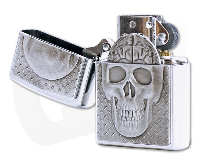 Zippo Windproof Lighter Skull with Brain Surprise 29818