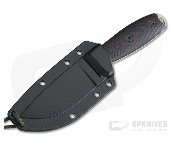 ESEE Knives ESEE-3HM-K Black Drop Point - Traditional Micarta