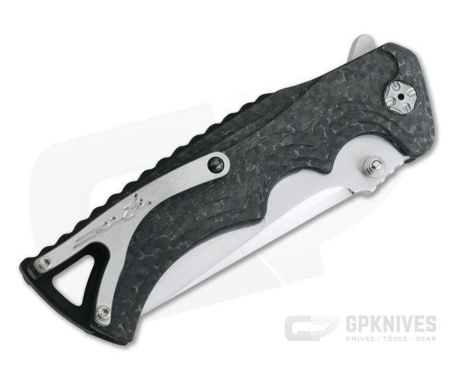 Brian Tighe Custom Tighe Fighter Satin RWL34 Tanto Carbon Fiber Flipper For  Sale