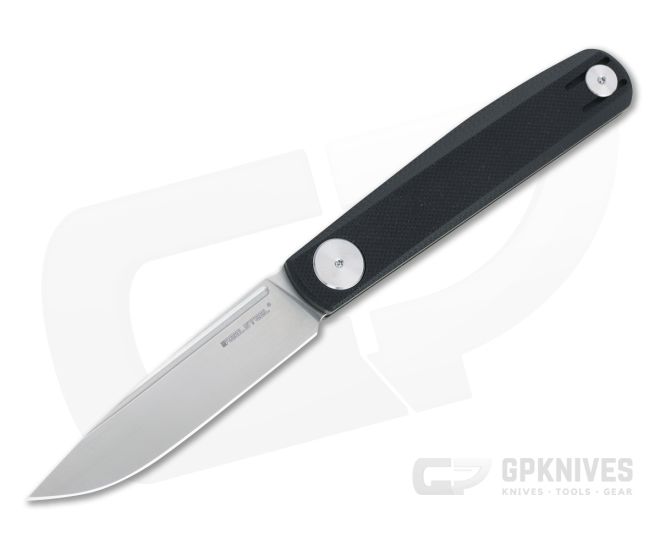 Real Steel Gslip Compact Satin VG10 Black G10 Slip Joint Folding Knife For  Sale