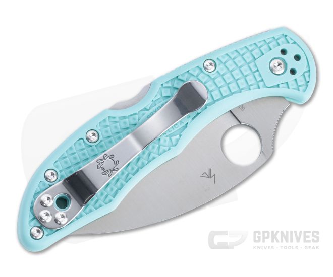 Spyderco Delica 4 Wharncliffe Limited S30V Teal FRN Folding Knife For Sale