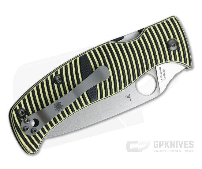 Spyderco Caribbean Salt Leaf LC200N Plain Compression Lock Folding