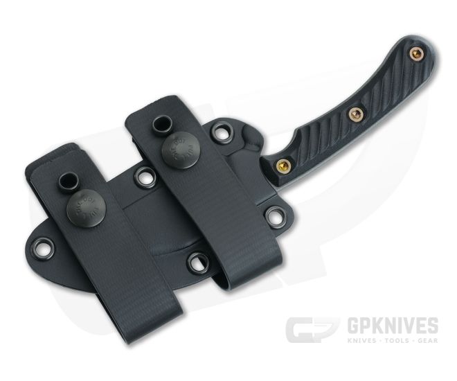 RMJ Jackdaw Cleaver Style Fixed Blade Black G10 Scales w/ Tungsten Cerakote  Nitro V Plain Edge