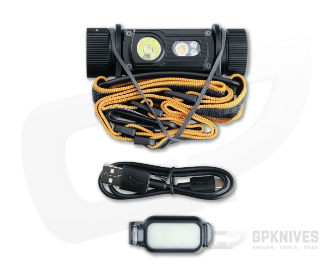 Fenix HM70R 1600 Lumen Rechargeable Headlamp Black With Bonus E-Lite  HM70RSBK-BONUS