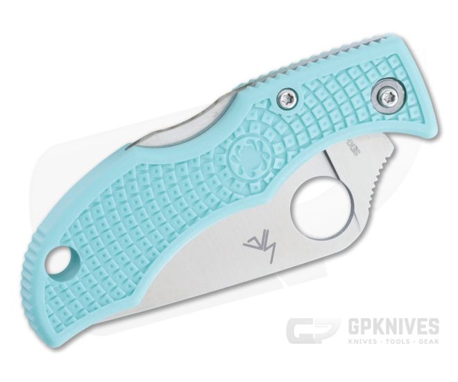 Spyderco Ladybug 3 Teal Handle Limited Edition Satin S30V Keychain