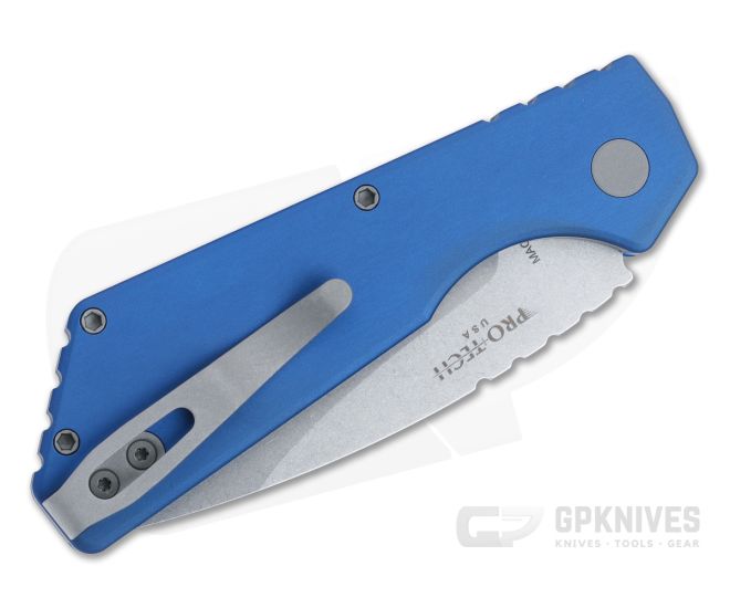 Protech Strider PT Plus Auto With Blue Aluminum Handle and