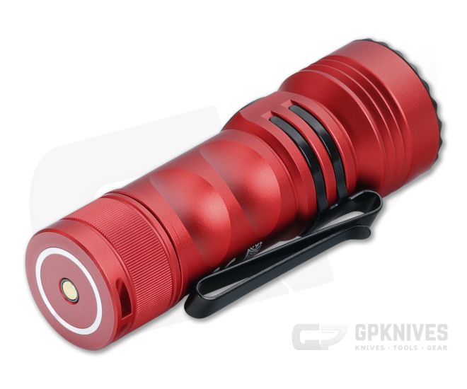 Olight Seeker 4 Mini Rechargable Flashlight With Red Aluminum Body