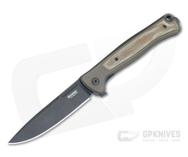 LionSteel Skinny Knife Brown Aluminum Black Blade SK01A-EB