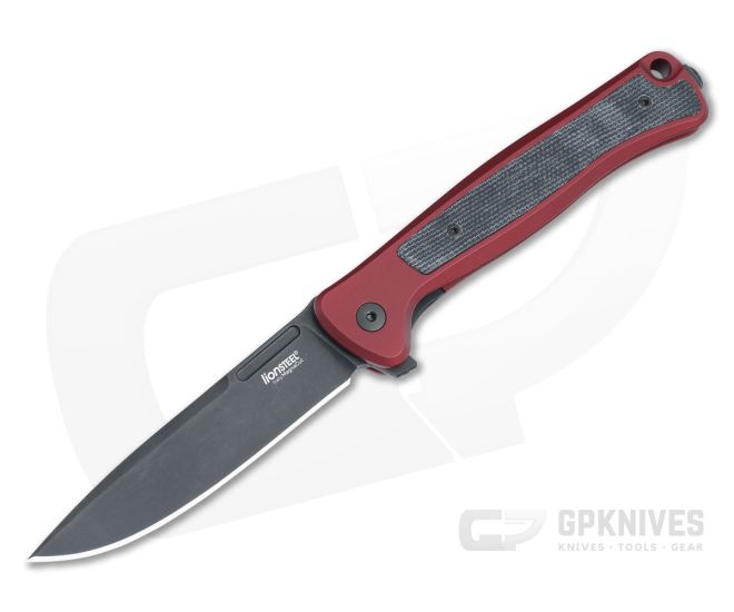 LionSteel Skinny Knife Red Aluminum Black Blade SK01A-RB