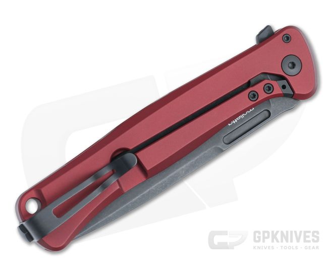 LionSteel Skinny Knife Red Aluminum Black Blade SK01A-RB