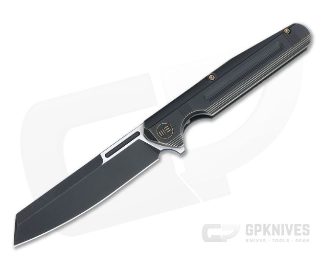 We Knife Company Limited Edition Reiver Flipper Knife 3.97 CPM-S35VN Bead  Blasted Cleaver Blade, Bronze Titanium Handles - KnifeCenter - WE16020-3