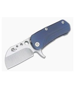 Medford Knives Chunky Monkey Tumbled CPM S35VN Blue Titanium Frame Lock Flipper