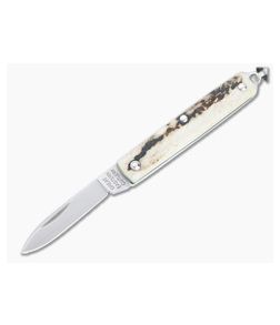 Great Eastern Cutlery #05 PPP Keychain Knife Pen Blade Sambar Stag Slip Joint Folder 052121-SS-17