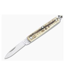 Great Eastern Cutlery #05 PPP Keychain Knife Pen Blade Sambar Stag Slip Joint Folder 052121-SS-30