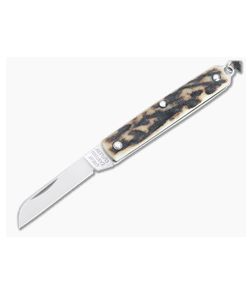 Great Eastern Cutlery #05 PPP Keychain Knife Sheepsfoot Sambar Stag Slip Joint Folder 053121-SS-29