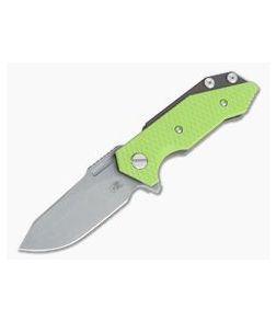 Hinderer Knives Half Track Slicer 20CV Battle Bronze Neon Green G10 Tri-Way Flipper