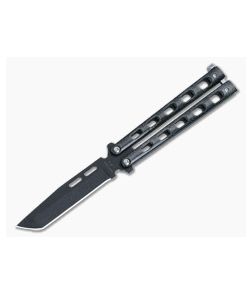 Bear and Son Butterfly Knife Galaxy Zinc Handle Black Coated 1095 Tanto 115TANGX