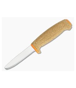 Mora of Sweden Orange Floating Cork Serrated Blunt Tip Fixed Knife 13131