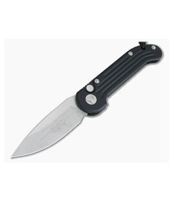 Microtech LUDT Stonewashed CTS-XHP Plain Edge Black Automatic Knife 135-10