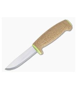 Mora of Sweden Lime Green Floating Cork Plain Stainless Steel Fixed Blade 13686