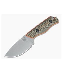 Benchmade Hunt Hidden Canyon Hunter Stonewashed S90V Richlite Orange G10 Fixed Blade Knife 15017-1