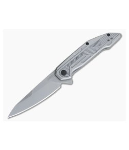 Kershaw Terran Blasted Drop Point Assisted Stainless Frame Lock Flipper 2080