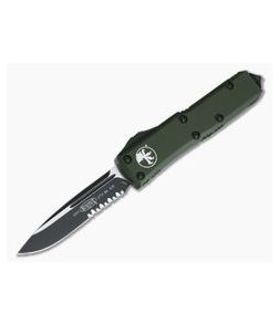 Microtech UTX-85 S/E OD Green Drop Point Serrated CTS-204P OTF Automatic Knife 231-2OD