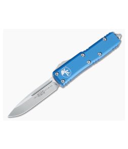 Microtech UTX-85 Blue Handle Satin M390 OTF Knife 231-4BL