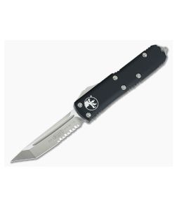 Microtech UTX-85 Tanto Satin M390 Part Serrated OTF Automatic Knife 233-5
