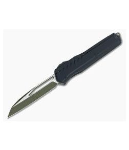 Microtech Cypher MK7 S/E Green Blade Wharncliffe OTF Automatic Knife Black Hardware 241M-1GRBK
