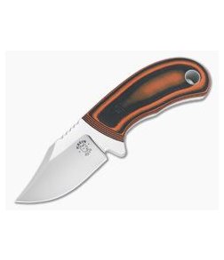 Tom Krein Custom Pocket Hunter Blasted Orange/Black G10 Satin D2 Clip Point Fixed Blade 4214