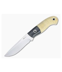 Mike Irie Model 110 Spear Point CPM-154 Bolstered Stabilized Flame Maple Fixed Blade 4509
