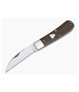 Tidioute #47 Viper Brown Burlap Micarta Slip Joint Knife 470120