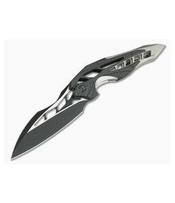 WE Knives Arrakis Isham Flipper Carbon Fiber Gray Titanium Black M390 906CF-D