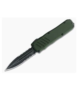 Guardian Tactical Recon-035 OTF OD Green Handle Dark Stonewash Serrated D/E Elmax Blade 98632