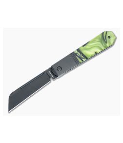 Jack Wolf Knives After Hours Jack Toxic Green Kirinite Bolster Lock Front Flipper AFTER-01-KIR-TOXIC