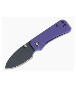 CIVIVI Baby Banter Black Stonewashed Nitro-V Purple G10 Liner Lock Folder C19068S-4