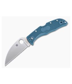 Spyderco Endela Wharncliffe Plain K390 Dark Cyan Blue FRN Folding Knife C243FPWK390