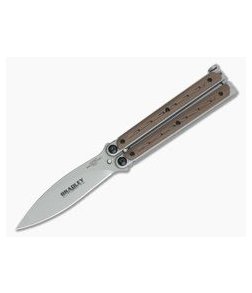 Bradley Cutlery Kimura Balisong Spear Point 154CM Coyote Brown G10 Butterfly Knife BCC902