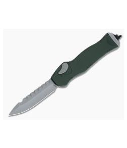 Heretic Knives Hydra Drop Point Battleworn S35VN Green Single Action OTF Automatic H007-5A-GRN
