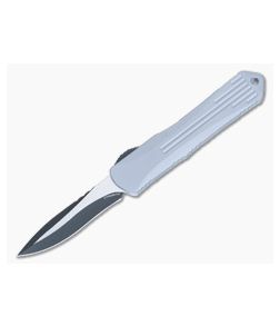 Heretic Manticore-S Gray Handle with Two-Tone Black MagnaCut Recurve OTF Auto H025-10A-GRAY