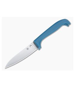 Spyderco Counter Critter Kitchen Knife Blue Handle Plain Edge Blade K21PBL