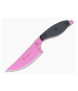 TOPS Knives Lioness Tactical Pink 1095 Black G10 Fixed Blade Knife LION-01