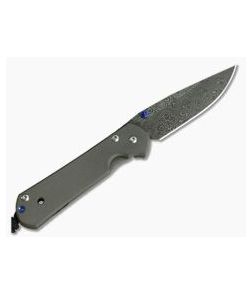 Chris Reeve Small Sebenza 21 Left Handed Stainless Raindrop Pattern Damascus S21-1007