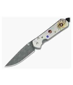 Chris Reeve Small Sebenza 21 Nichols Damascus Solar System with Pyrite 1058-07